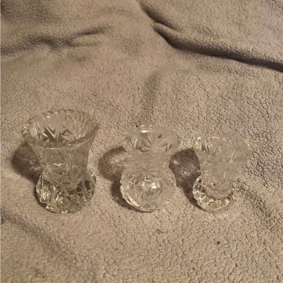 Other - Elegant Crystal Mini Vases